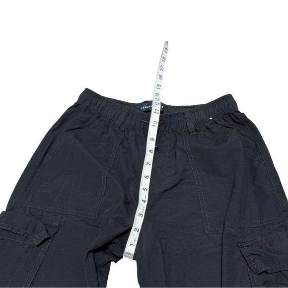 Aéropostale Parachute Cargo Pants Size Small (2–4) Black Y2K Adjustable Utility - Picture 6 of 10